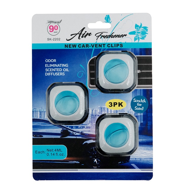 3pk Car Air Freshener For Auto Vent Clip Membrane Air Freshener