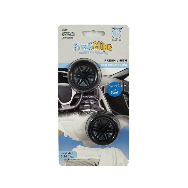 2PK Wheel Car Perfume For Auto Vent Clip Membrane Air Freshener